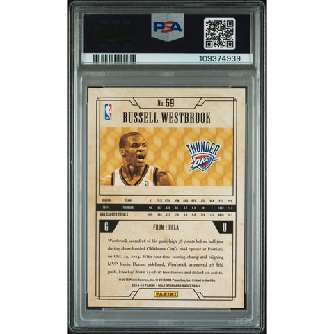 2014 PANINI GOLD STANDARD RUSSELL WESTBROOK 59 PSA 8