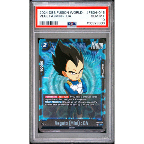2024 DRAGON BALL VEGETA (MINI) : DA FB04-045 PSA 10