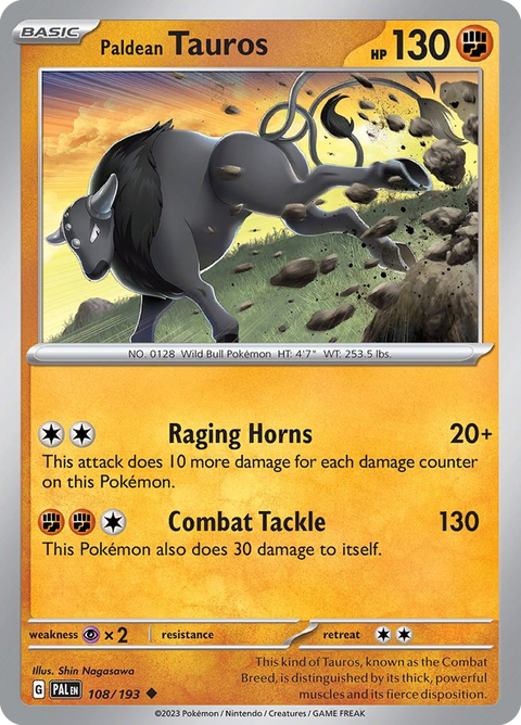 Paldean Tauros - 108/193