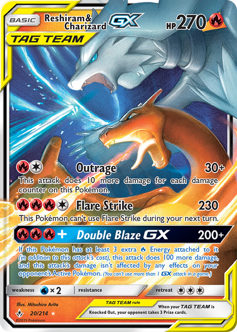 Reshiram & Charizard GX - 20/214