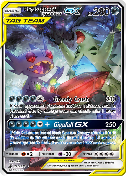 Mega Sableye & Tyranitar GX - 226/236