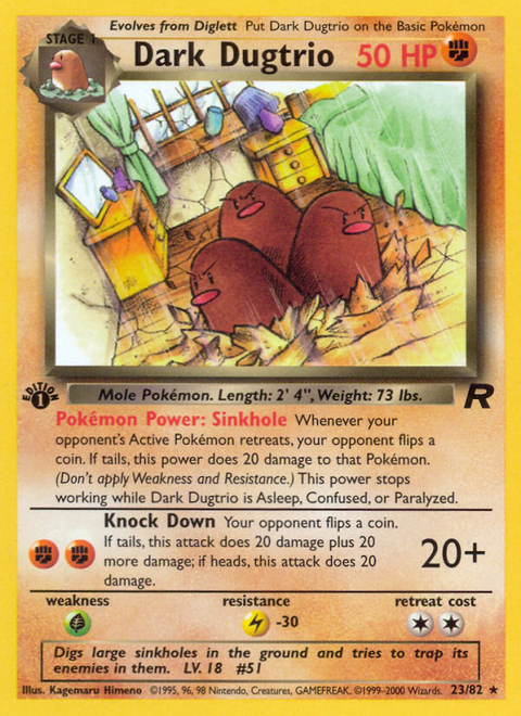 Dark Dugtrio - 23/82 (1st Edition)