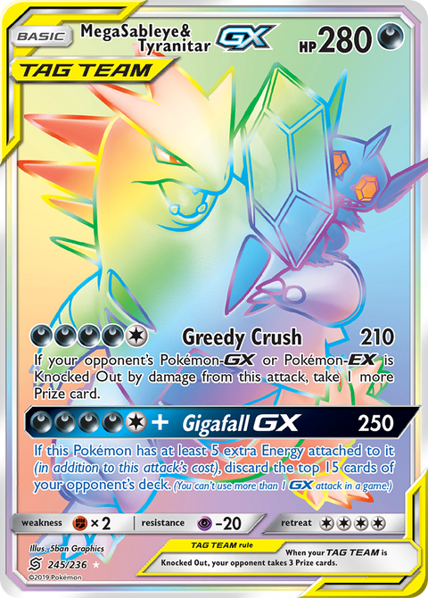 Mega Sableye & Tyranitar GX - 245/236