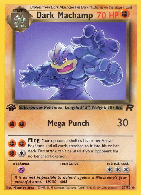 Dark Machamp - 27/82 (1st Edition)