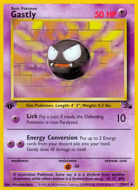 Gastly - 33/62 (1st Edition)