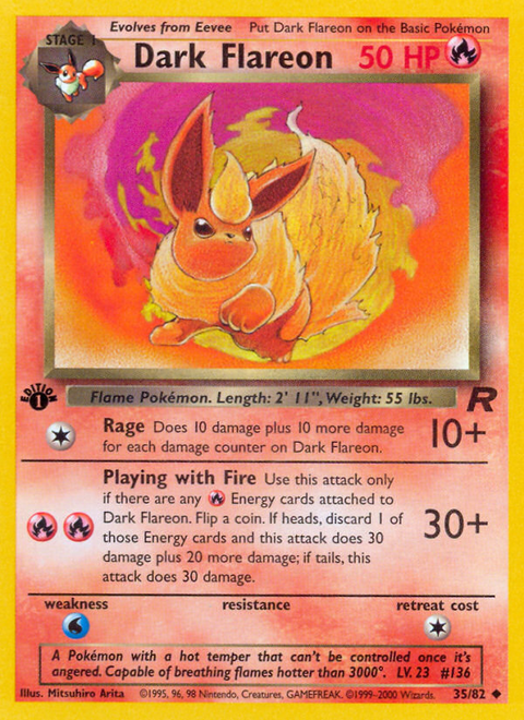 Dark Flareon - 35/82 (1st Edition)