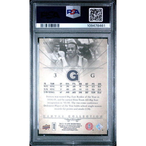 2012 SPORTS SP AUTHENTIC ALLEN IVERSON CANVAS COLLECTION GOLD CC-25 PSA 9