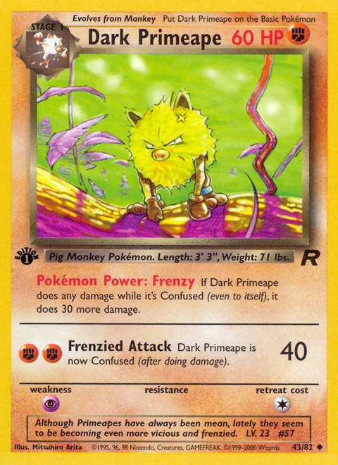 Dark Primeape - 43/82 (1st Edition)