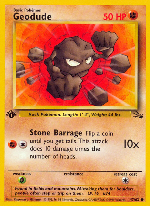 Geodude - 47/62 (1st Edition)