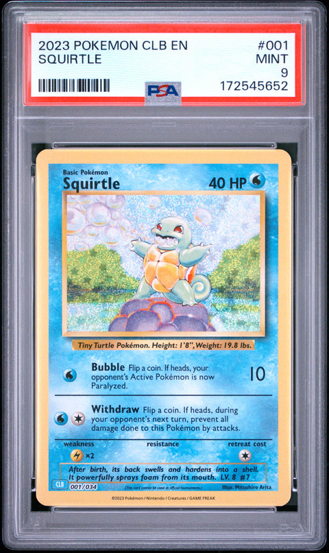 2023 POKEMON SQUIRTLE 001 PSA 9