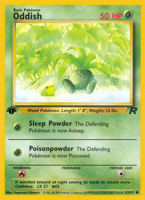 Oddish - 63/82 (1st Edition)