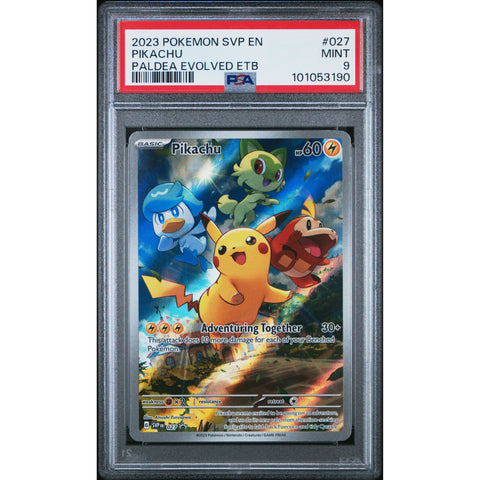 2023 POKEMON SVP PROMO PIKACHU PALDEA EVOLVED SVP027 PSA 9