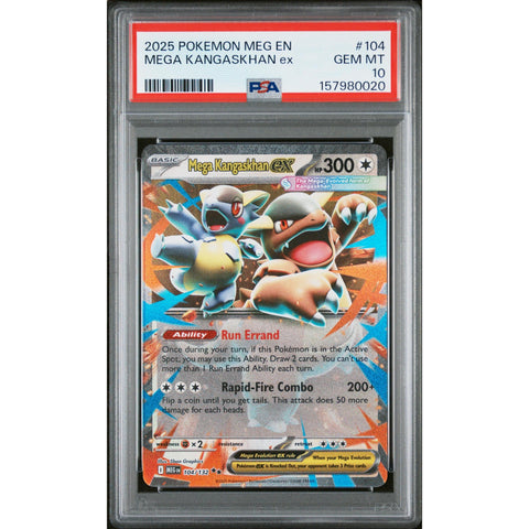 2025 POKEMON MEGA EVOLUTION MEGA KANGASKHAN EX 104/132 PSA 10