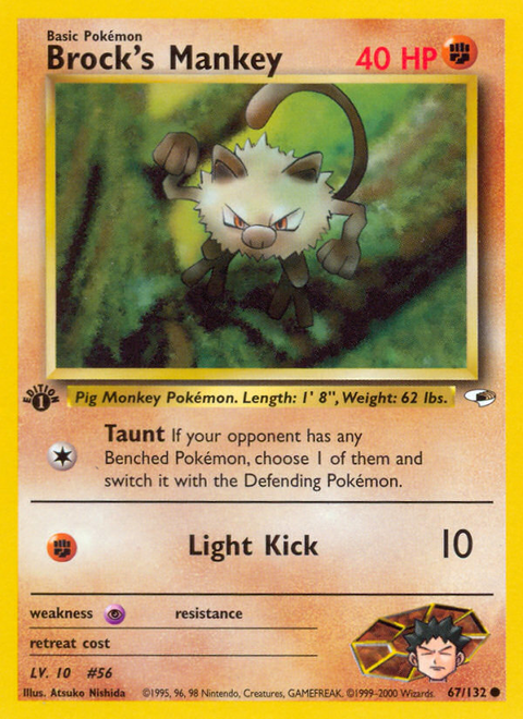 Brock's Mankey - 67/132 (1st Edition)