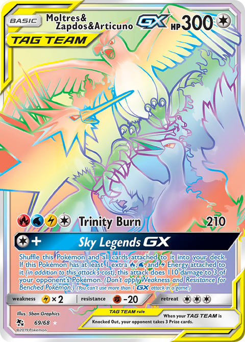 Moltres & Zapdos & Articuno GX - 69/68