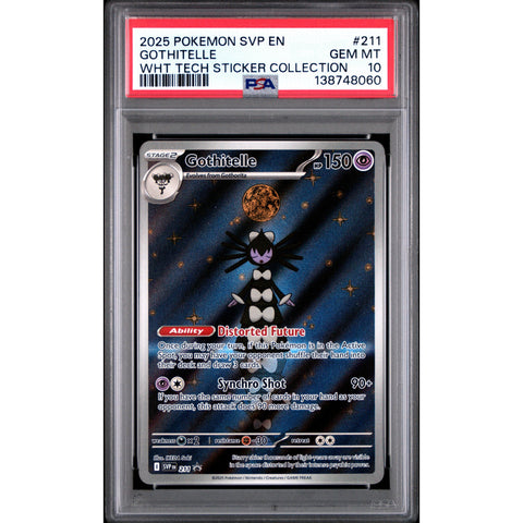 2025 POKEMON GOTHITELLE WHITE FLARE TECH STICKER COLLECTION SVP211 PSA 10
