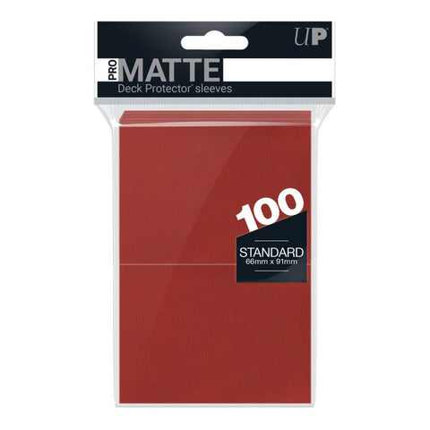 Ultra Pro - PRO LINE -DECK PROTECTOR STANDARD - 100ct PRO-MATTE Red