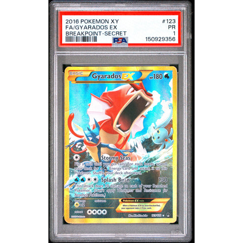 2016 POKEMON BREAKPOINT GYARADOS EX SECRET 123/122 PSA 1