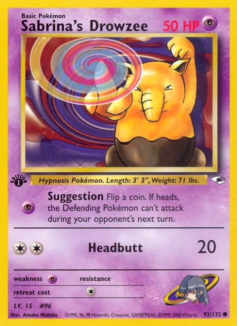 Sabrina's Drowzee - 92/132 (1st Edition)
