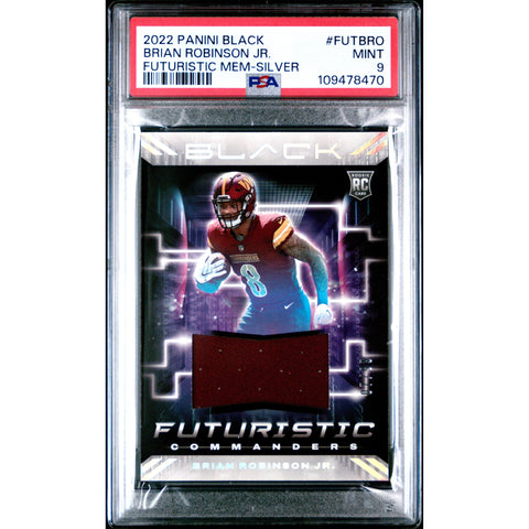 2022 SPORTS PANINI BLACK FOOBALL BRIAN ROBISON JR SILVER FUTBRO PSA 9
