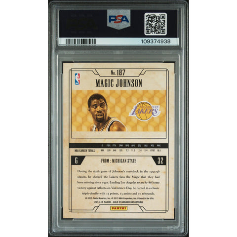 2014 PANINI GOLD STANDARD MAGIC JOHNSON 187 PSA 8