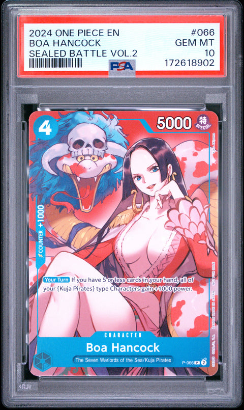 2024 ONE PIECE ONE PIECE PROMO BOA HANCOCK SEALED BATTLE VOL.2 066 PSA 10