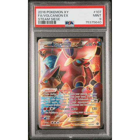 2016 POKEMON STEAM SIEGE VOLCANION EX 107/114 PSA 9