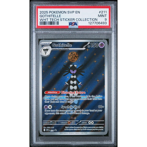 2025 POKEMON PROMO GOTHITELLE TECH STICKER COLLECTION SVP211 PSA 9