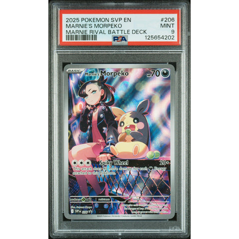 2025 POKEMON BLACK STAR PROMO MARNIE'S MORPEKO SVP206 PSA 9