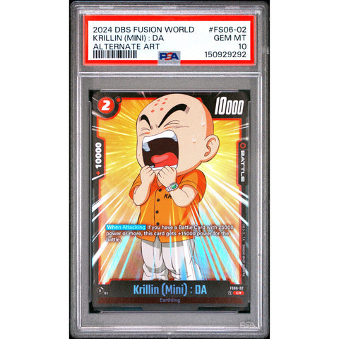 2024 DRAGON BALL KRILLIN (MINI) : DA ALTERNATE ART FS06-02 PSA 10