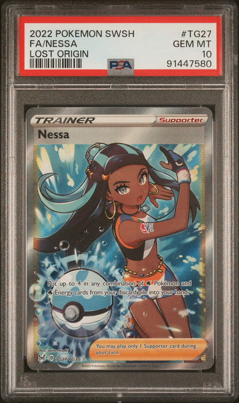 2022 POKEMON LOST ORIGIN NESSA TG27/TG30 PSA 10