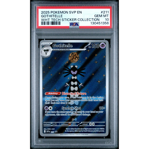 2025 POKEMON PROMO GOTHITELLE TECH STICKER COLLECTION SVP211 PSA 10