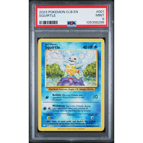 2023 POKEMON CLASSIC COLLECTION SQUIRTLE 001/034 PSA 9