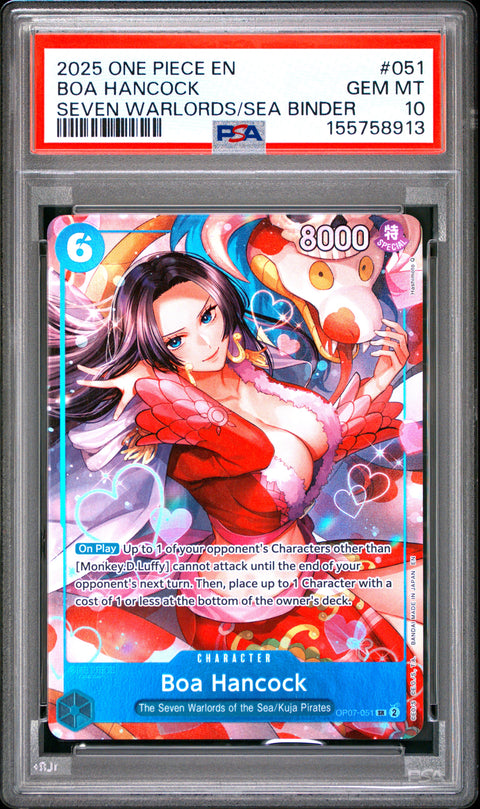 2025 ONE PIECE BOA HANCOCK 051 PSA 10
