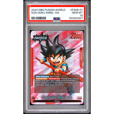 2024 DRAGON BALL SON GOKU (MINI) : DA FS06-01/97 PSA 10