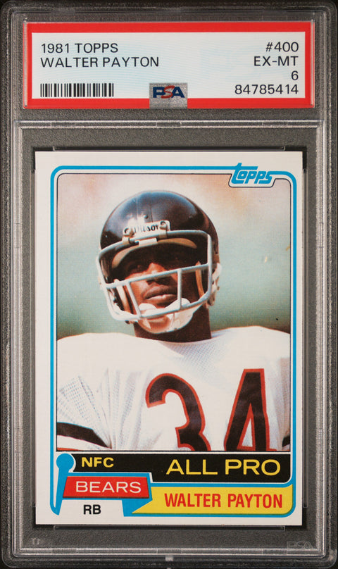 1981 TOPPS TOPPS WALTER PAYTON 400 PSA 6