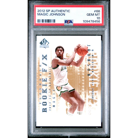 2012 SPORTS SP AUTHENTIC MAGIC JOHNSON 66 PSA 10