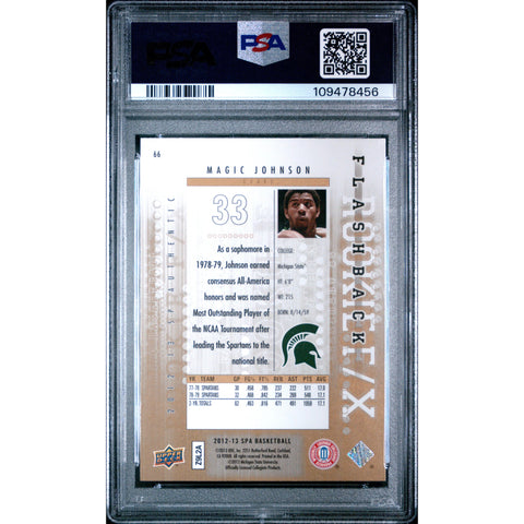 2012 SPORTS SP AUTHENTIC MAGIC JOHNSON 66 PSA 10