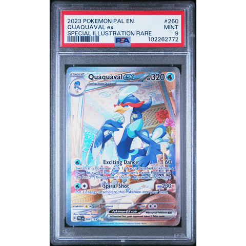 2023 POKEMON QUAQUAVAL EX SPECIAL ILLUSTRATION RARE 260/193 PSA 9