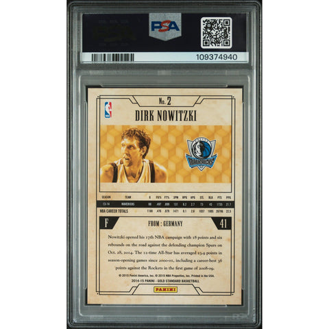 2014 PANINI GOLD STANDARD DIRK NOWITZKI 2 PSA 9