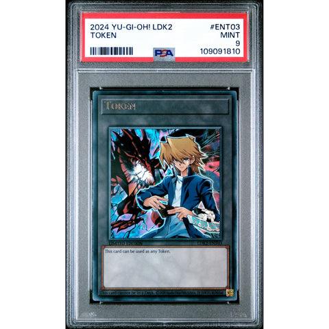 2024 YU-GI-OH LEGENDARY DECKS II Token Joey collectible card by Kollecter, graded PSA 9 in excellent condition