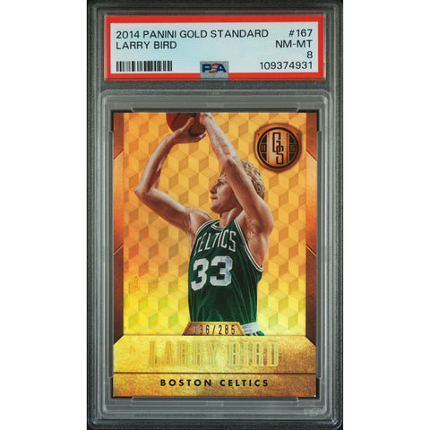 2014 PANINI GOLD STANDARD LARRY BIRD 167 PSA 8