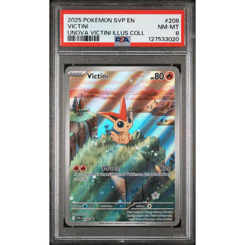 2025 POKEMON PROMO VICTINI ILLUSTRATION COLLECTION SVP208 PSA 8