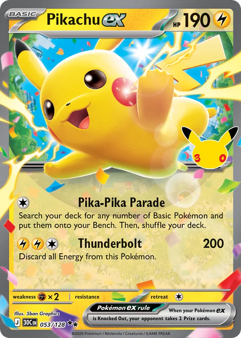 Pikachu EX - 053/128