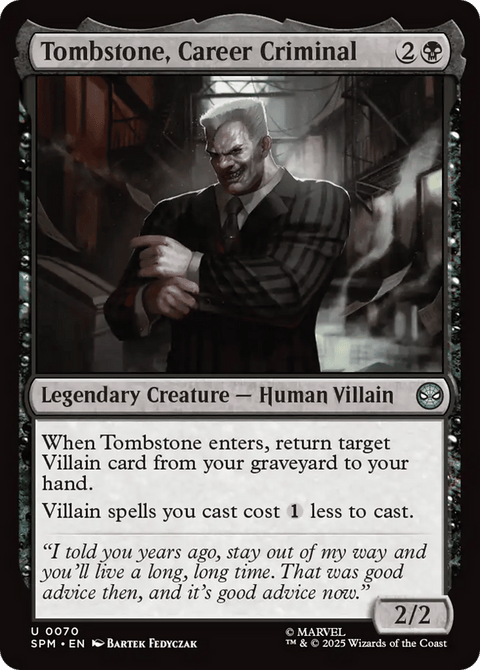 Tombstone, Career Criminal - 70