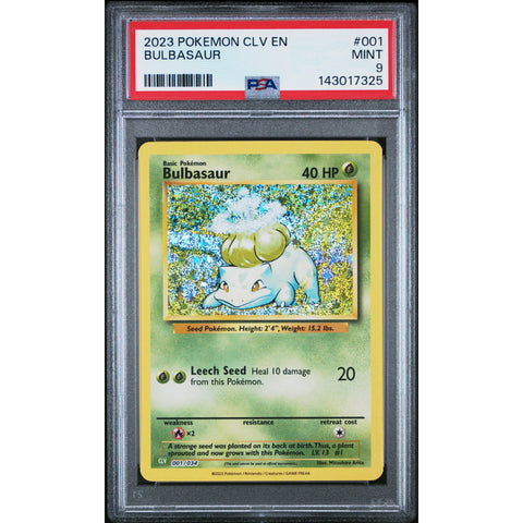 2023 POKEMON CLV BULBASAUR 001/034 PSA 9