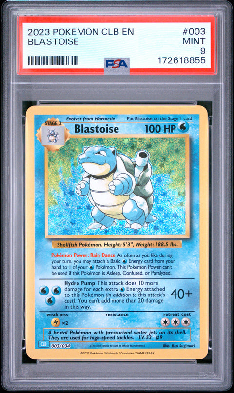 2023 POKEMON BLASTOISE 003/034 PSA 9