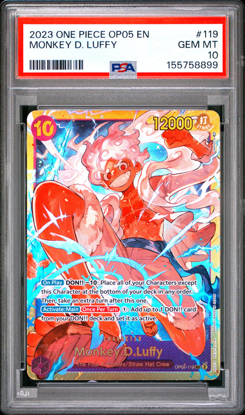 2023 ONE PIECE MONKEY D. LUFFY 119 PSA 10