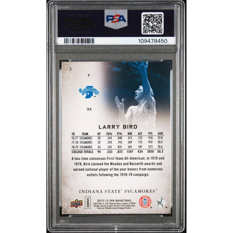 2012 SPORTS SP AUTHENTIC LARRY BIRD 3 PSA 8