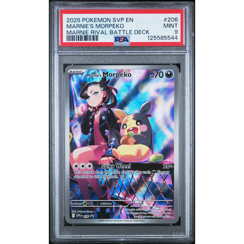 2025 POKEMON BLACK STAR PROMO MARNIE'S MORPEKO MARNIE SVP206 PSA 9
